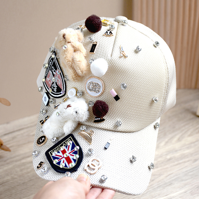 Original Design Heavy-Duty Trendy Brand 26 Spring/Summer Sunshade Women's Baseball Cap with Cute Bear Badge Casual Duckbill Hat Original Design Heavy-Duty Trendy Brand 26 Spring/Summer Sunshade Women's Baseball Cap with Cute Bear Badge Casual Duckbill Hat