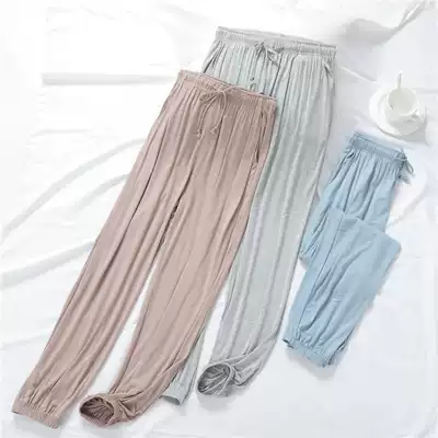 Pajama pants women's trousers Modal cotton thin loose large size closing foot home pants bunched feet casual pajama pants outside summer