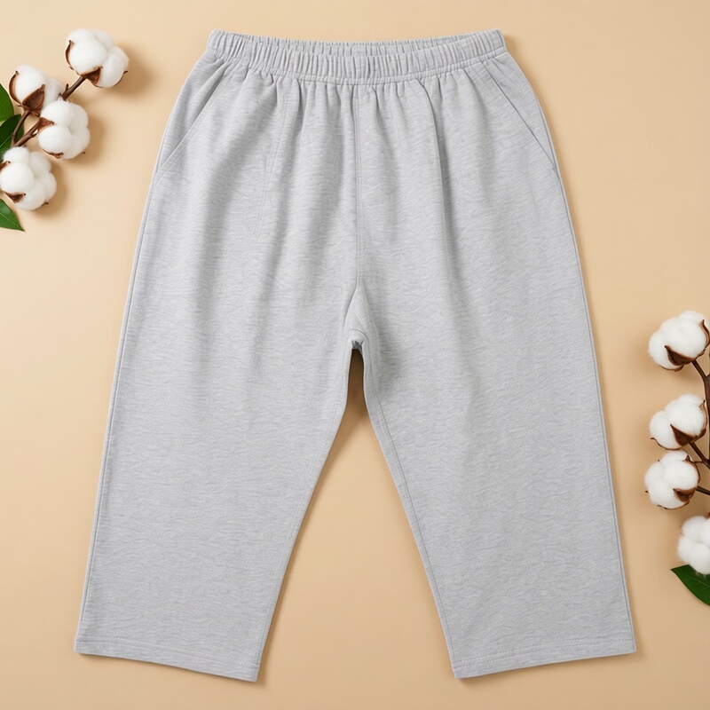 Men's and Women's Pure Cotton Cropped Pants, Thin, Loose-Fitting Home Pants, High-Waisted, Plus Size, Casual, Sporty, Can Be Worn Outside, for Autumn Men's and Women's Pure Cotton Cropped Pants, Thin, Loose-Fitting Home Pants, High-Waisted, Plus Size, Casual, Sporty, Can Be Worn Outside, for Autumn