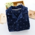 Dịch vụ nhà mùa đông nam ấm áp flannel đồ ngủ san hô nhung dày rộng kích thước lớn áo len nhà bộ đồ đôi mùa đông nam nữ Nam giới