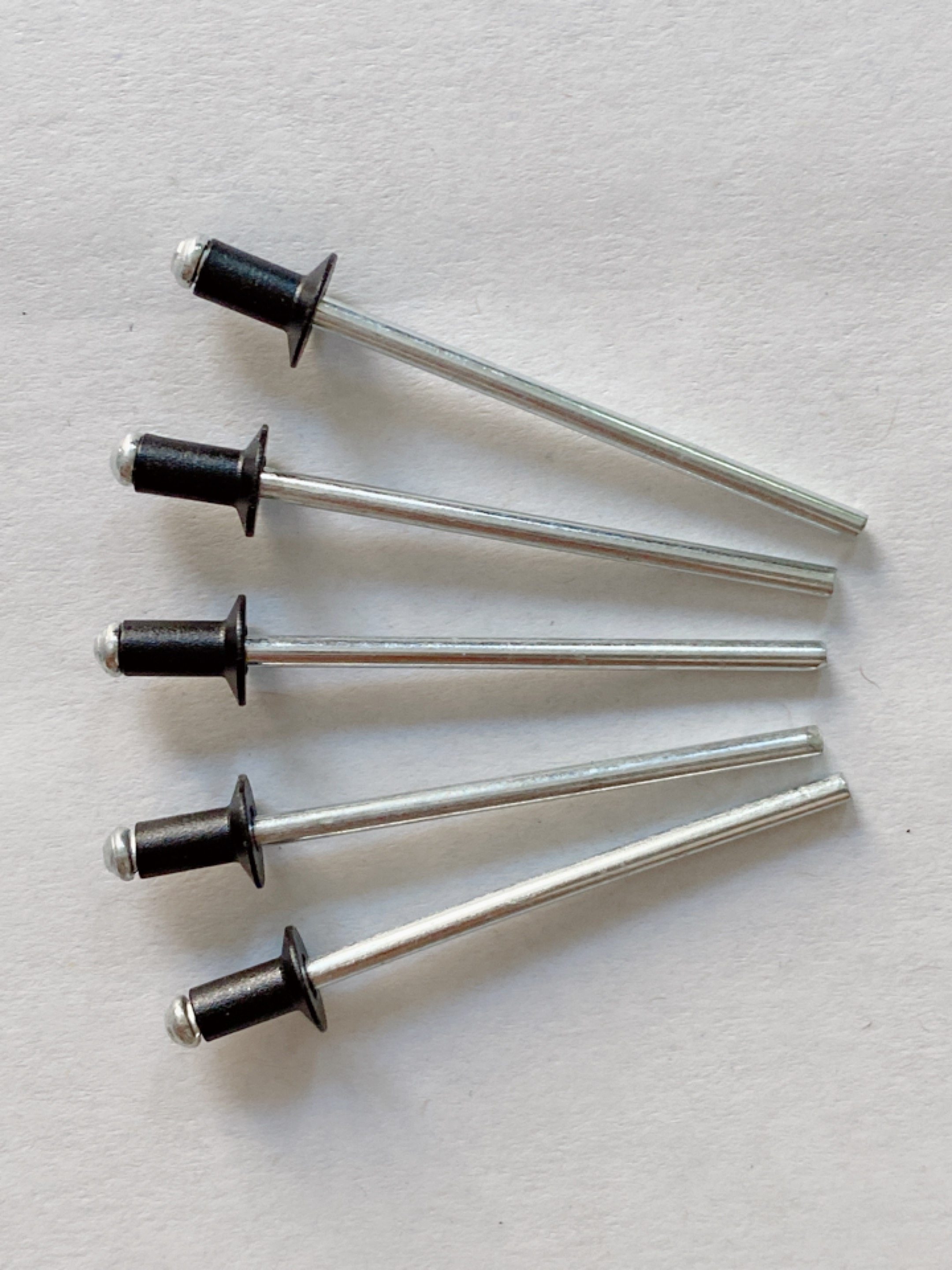 Jinghe brand countersunk head baked black color aluminum pull rivets color blind rivets 3 0 3 2 series