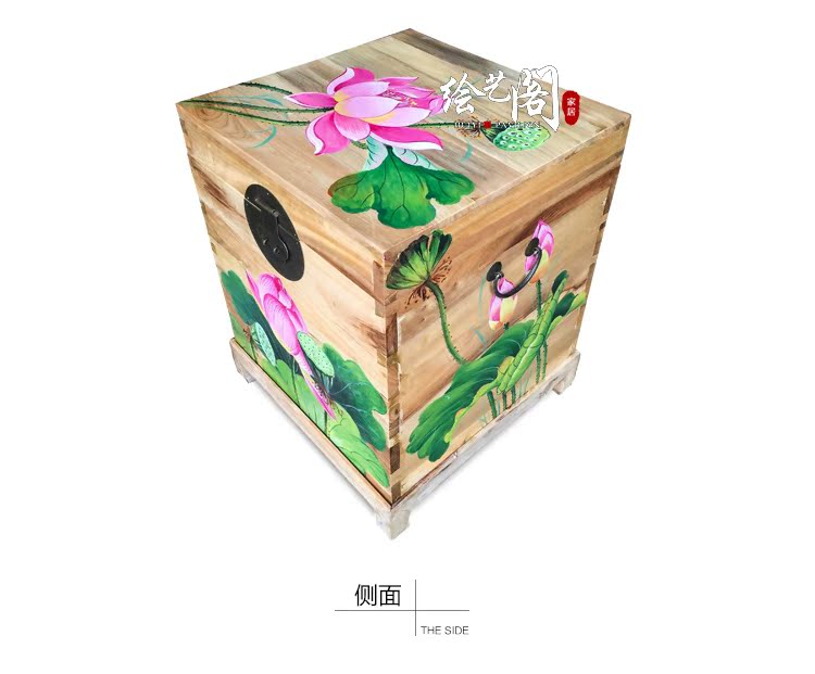 Mới sơn phong cách Trung Quốc sơn màu long não hộp gỗ rắn tủ lưu trữ giường đám cưới của hồi môn lộn xộn nội thất hộp - Cái hộp hộp gỗ đựng trang sức
