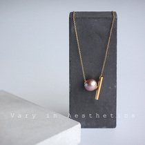 VIA Design sense ins geometry extremely simple advanced sense tide natural freshwater Edison pearl choker necklace