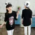 Cô gái chạm đáy áo mùa thu đông mặc cô gái cotton dài cộng với áo thun nhung dày tay dài áo trẻ em quần áo trẻ sơ sinh Áo thun