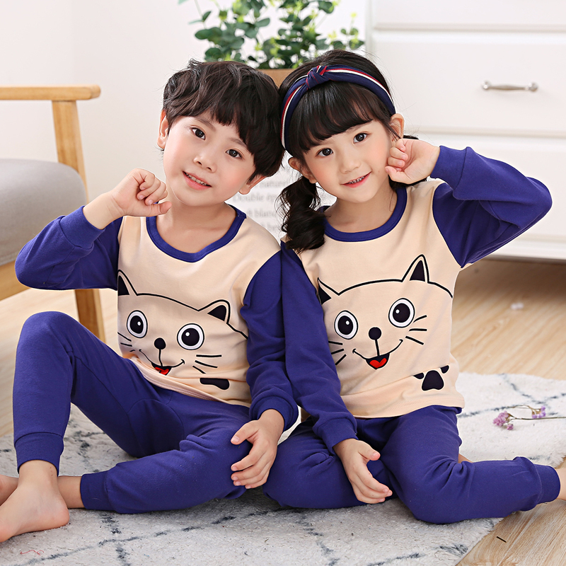 Childrens quần mùa thu bông dây quần mỏng cậu bé cô gái pajamaboys chàng trai bộ đồ lót bé.