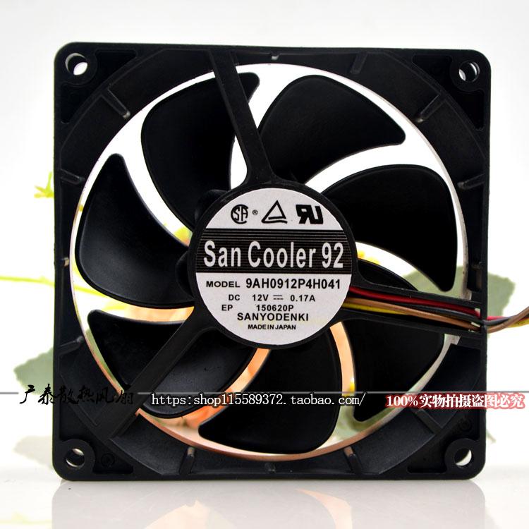 Three-ocean 9AH0912P4H041 9025 0 12V 17A 9CM PWM control speed mute host shell fan