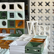 Taolianshe) Ceramic Exquisite Partition Bricks Handmade Bricks Garden Landscape Bricks Hotel Dining Background Components 195*195
