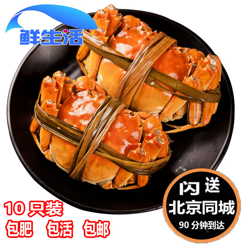 Beijing flash delivery spot hairy crab fresh crab river crab 3 0-4 0 two 10 male and female optional SF