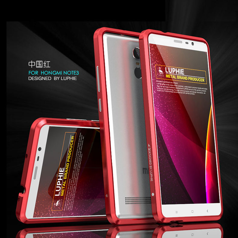 Luphie Blade Sword Slim Light Aluminum Bumper Metal Shell Case for Xiaomi Redmi Note 3