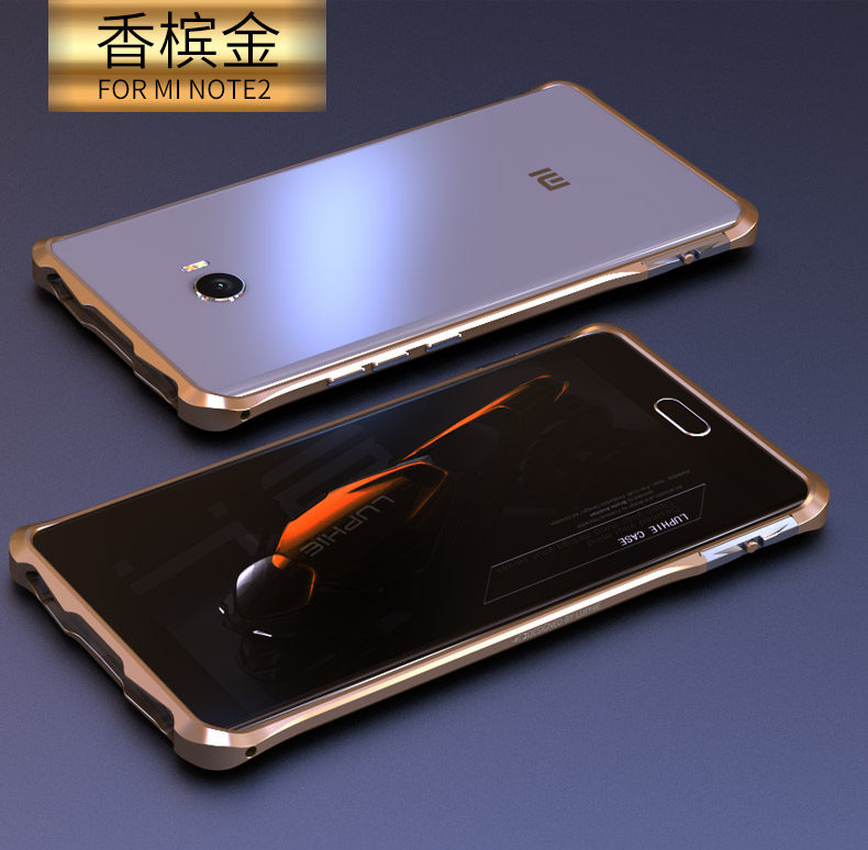 Luphie Halberd Rotary Snap Slim Light Aluminum Bumper Metal Shell Case for Xiaomi Mi Note 2