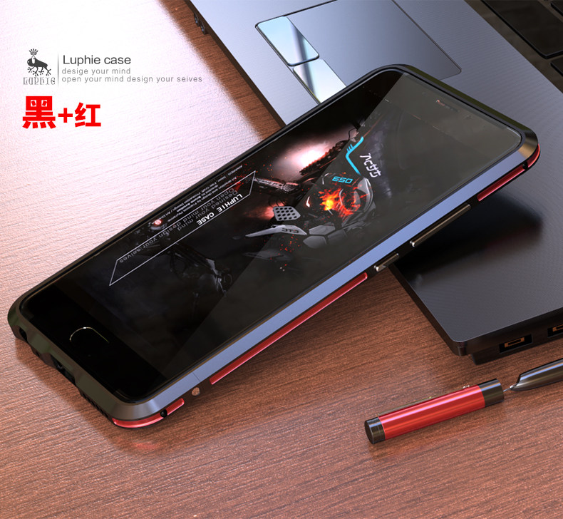 Luphie Bicolor Blade Sword Slim Light Aluminum Bumper Metal Shell Case for MEIZU M5 Note