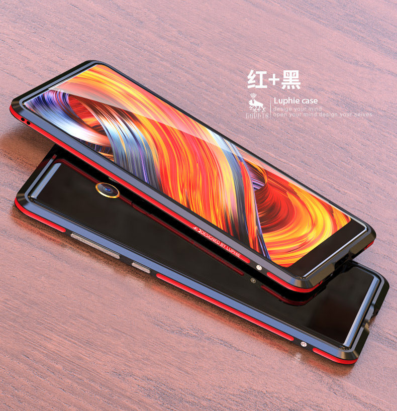 Luphie Bicolor Blade Sword Slim Light Aluminum Bumper Metal Shell Case for Xiaomi Mi MIX 2