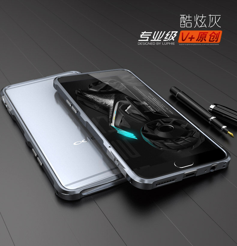 Luphie Halberd Rotary Snap Slim Light Aluminum Bumper Metal Shell Case for OPPO R9s Plus & OPPO R9s
