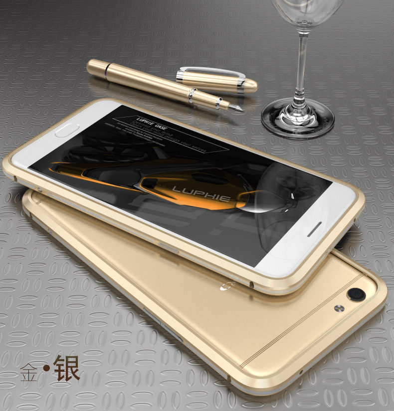 Luphie Bicolor Blade Sword Slim Light Aluminum Bumper Metal Shell Case for OPPO R9s & OPPO R9s Plus