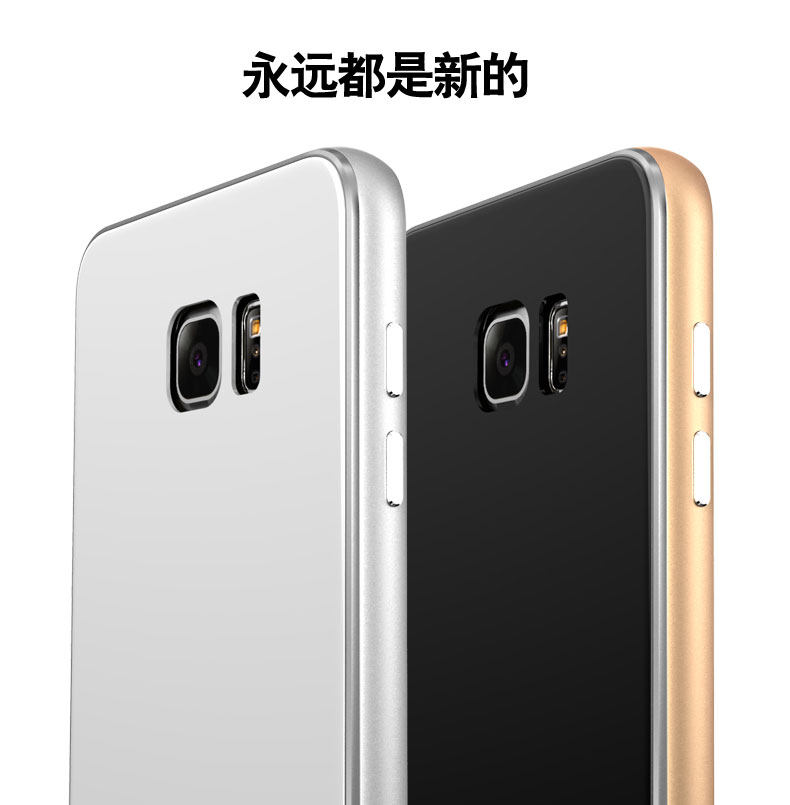 Luphie Aircraft Aluminum Metal Frame 9H Tempered Glass Back Cover Case for Samsung Galaxy Note 5 N9200