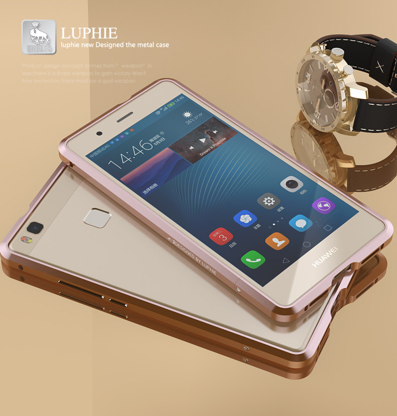 Luphie Blade Sword Slim Light Aluminum Bumper Metal Shell Case for Huawei P9 Lite