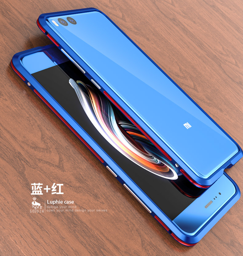 Luphie Bicolor Blade Sword Slim Light Aluminum Bumper Metal Shell Case for Xiaomi Mi Note 3