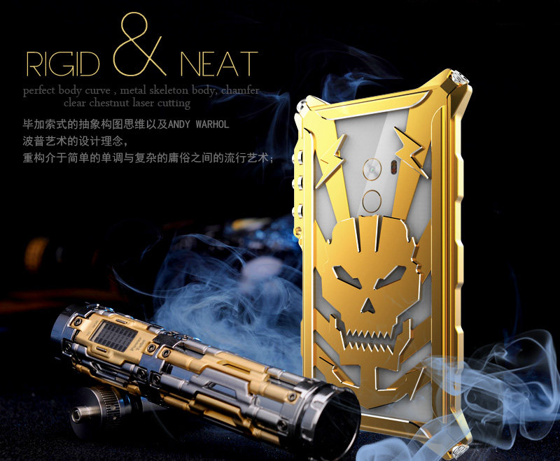 SIMON Mechanical Arm Skull Punk Premium Aluminum Metal Bumper Shockproof Case Cover for Xiaomi Mi MIX