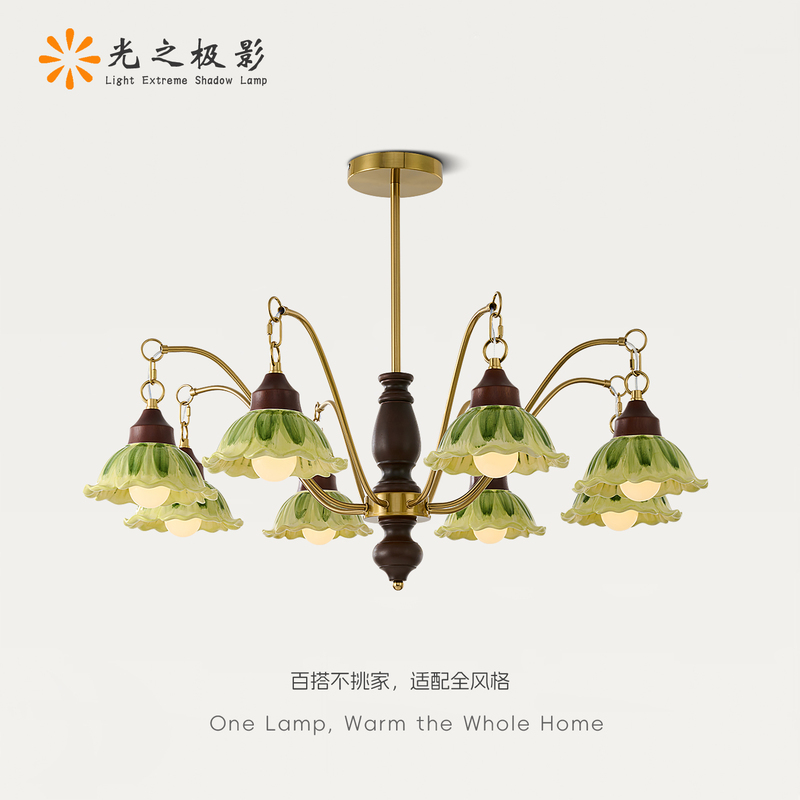 2026 New Ceramic Chandelier, French-Style Study and Bedroom Lamp, Retro Atmosphere Green Lampshade, Mid-Century Style Living Room Lamp 2026 New Ceramic Chandelier, French-Style Study and Bedroom Lamp, Retro Atmosphere Green Lampshade, Mid-Century Style Living Room Lamp