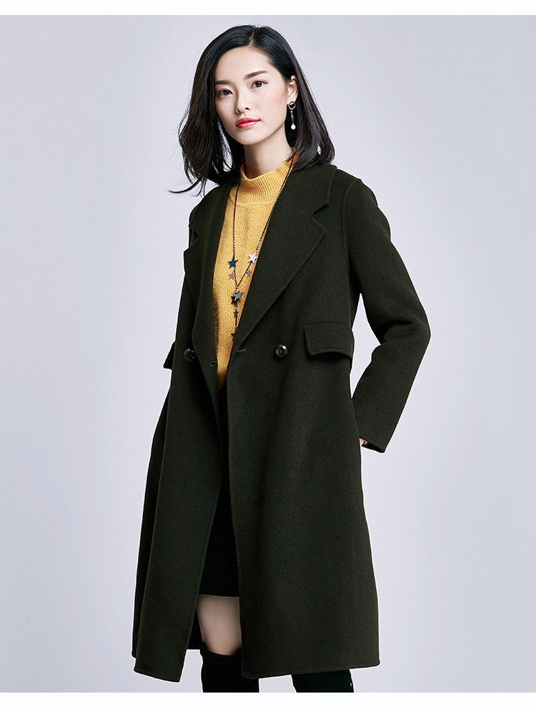 Bán / xuân hè mùa đông phiên bản Hàn Quốc của áo khoác thắt lưng lớn phổ biến trong áo len dài phần nữ 17166 - Áo Hàn Quốc áo dạ hàn quốc nữ