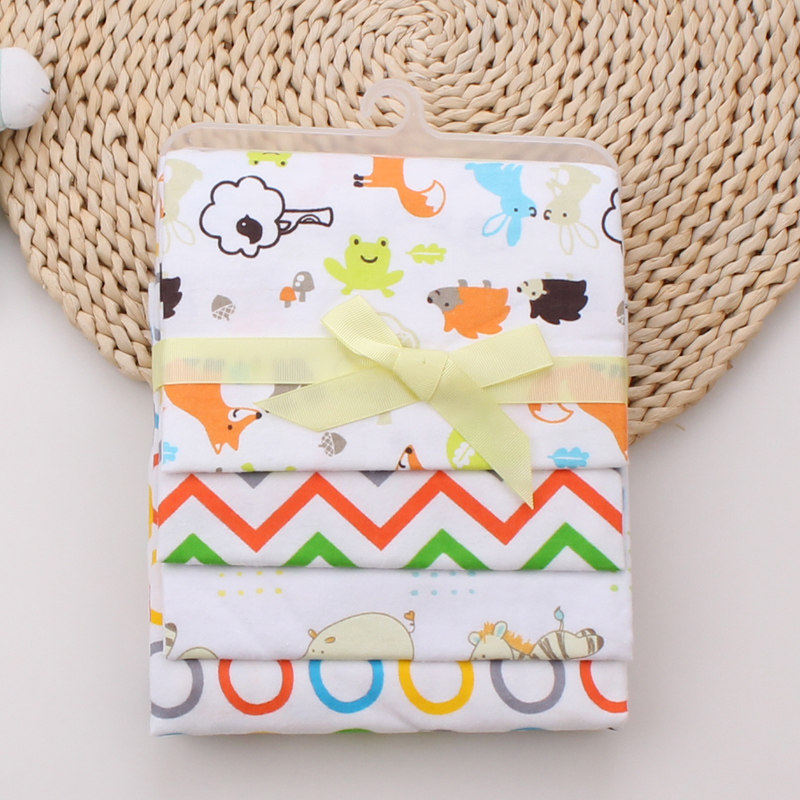 (4 Packs) Newborn Wrapped Baby Sheet Pure Cotton Brushed Thin Small Wrapped Towel Summer Baby Blanket