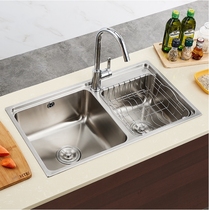 JOMOO upgraded kitchen sink double sink 304 stainless steel sink package