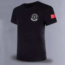 Summer dress black round neck security short sleeve special service T-shirt uniform duty summer half sleeve shirt security work clothes