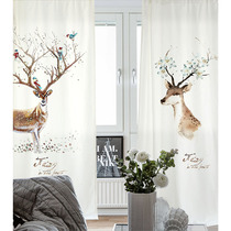 Great Lakes Studio Nordic modern thickened semi-shading finished curtain partition curtain can be customized for deer in Nara Park