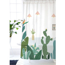 Nordic simple and fresh modern partition curtain bathroom kitchen curtain curtain thickened mildew-proof polyester shower curtain-July