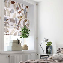 Nordic modern minimalist hand-painted Roman curtain lifting custom bedroom living room curtains with full blackout lining