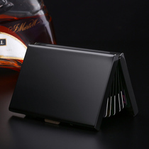 Portable anti-theft brush anti-degaussing metal card bag men and women simple small shield RFID card sleeve stainless steel card holder