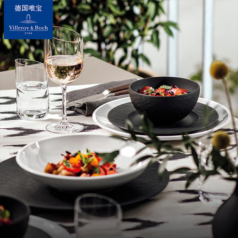 Villeroyboch German Villeroy & Boch Craftsmanship Rock Tableware Bowl and Plate Set Nordic High-End Household Ceramic Noodle and Rice Bowl
