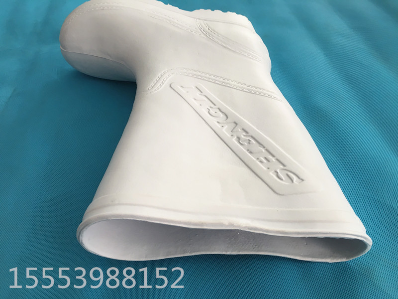 Nhà máy thực phẩm màu trắng giày công sở dày Giày xốp xốp cộng với giày đi mưa cotton nam và nữ giày mưa mùa đông ấm không thấm nước giày giầy nam chống nước