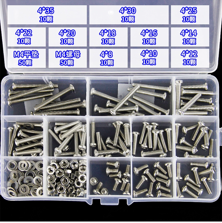 304 thép không gỉ phẳng Phillips đầu đầu Phillips capscrews máy bộ răng nut screw