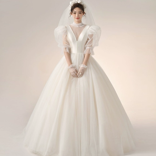 Новая тематическая одежда для фотостудии, корейское белое марлевое интерьерное платье для фотосъемки, простое свадебное платье для фотосессии для пары