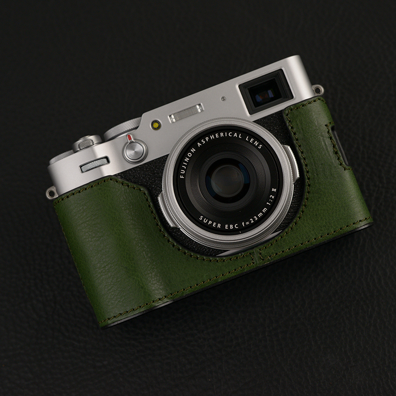 Italian cowhide Fujifilm X100V camera leather case leather case case half set portable accessories