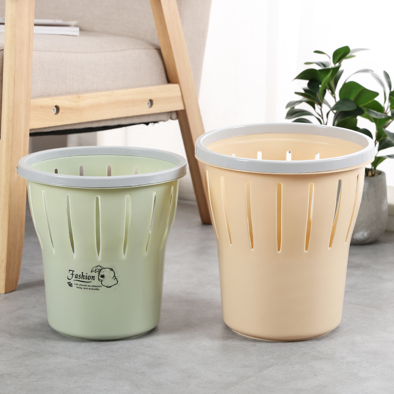 Minxin hollow trash bin plastic household living room without cover press lap kitchen large trash basket basket basket