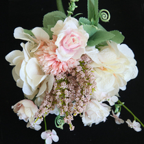 Handzal simulation flower rose embroidered ball mixed flower beam living-room table hem wedding hand holding flower photo props fake flowers