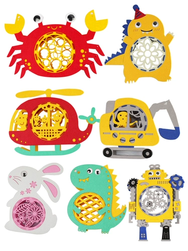 Мультяшный портативный флисовый фонарь для детского сада, игрушка, «сделай сам»