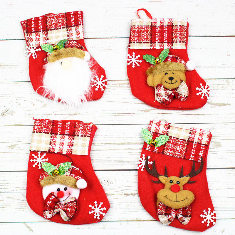 Christmas Size Children Seniors Snowman Gift Bags Decorations Candy Bags Small Number Christmas Gifts Christmas Socks