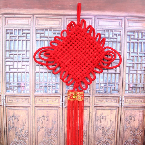 Большие и маленькие подвески в китайском узле, подвески для городского дома, ТВ фон, настенные праздничные новогодние украшения, кисточки