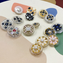 Button button button round transparent versatile vintage decorative fashion top trench coat trench coat women button