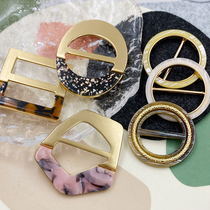 Knot buckle T-shirt Joker hem silk towel buckle decoration belt buckle artifact Metal Female Creative