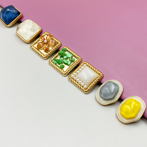 Button buttons Joker irregular square fashion candy color sweater woolen shirt shirt top coat decoration buttons