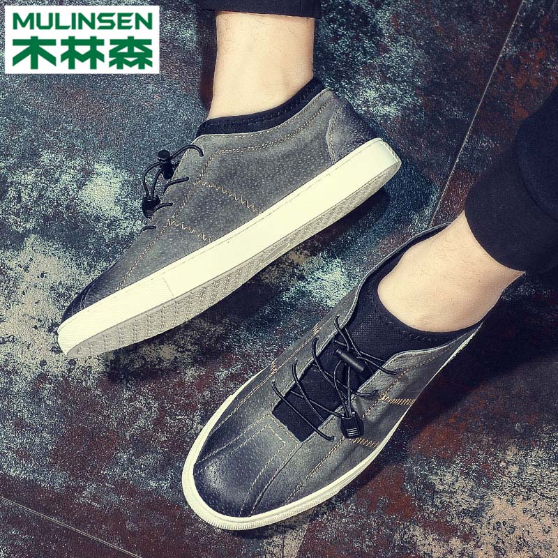 Giày nam Mulinsen Giày mùa đông cao cho nam cộng với nhung cotton ấm đôi giày hoang dã Giày nam thông thường Giày sóng Hàn Quốc giày sport