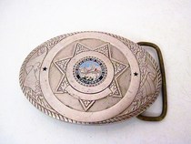 California Patrol Police Pure Copper Belt Buckle Buckle Buckle Belt Accessories