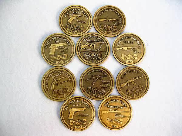 NRA Pure Copper Commemorative Coin Original Brass Commemorative Medallion (set)
