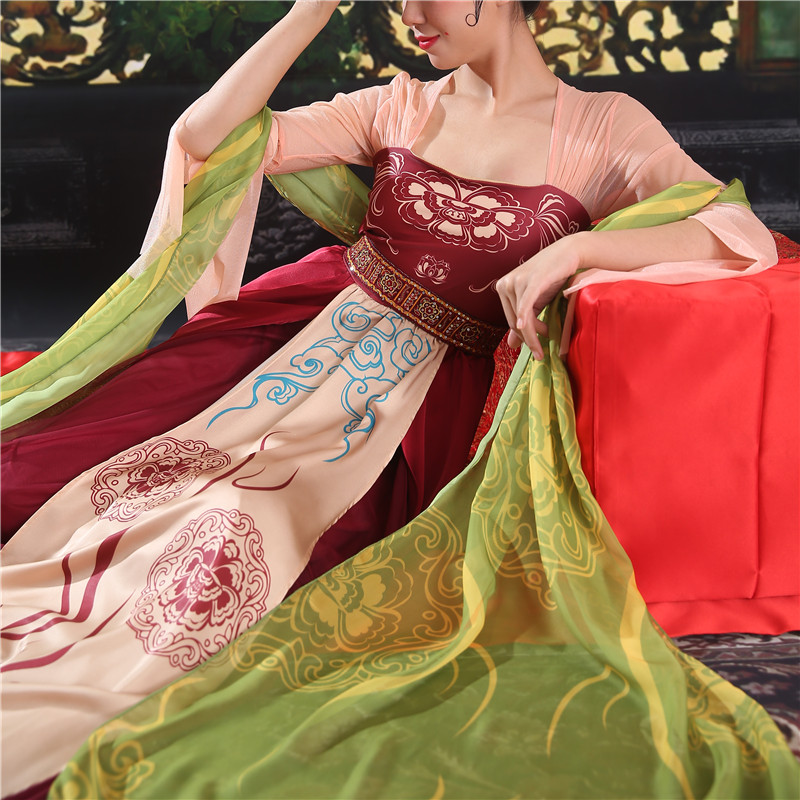 Beauty Guan Phi Silk Italy Same Style Dance Costume Accessories Wang Han Tang Ancient Style Jewelry Ribbon Shawl Poetry Classical Women's Clothing