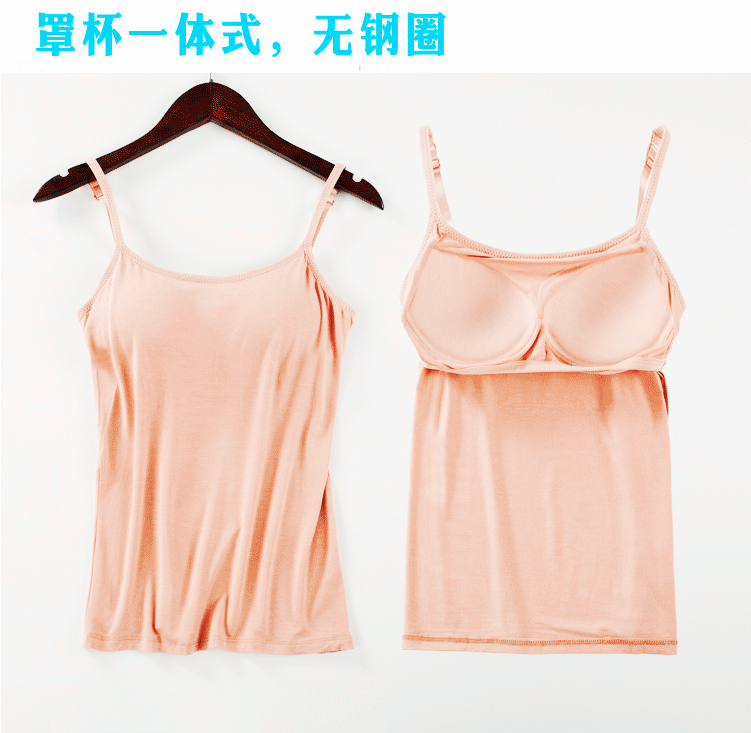 Modale Woman free steel ring with chest cushion one-piece dance harness vest with lamp row yoga lingerie for undershirt new-Taobao