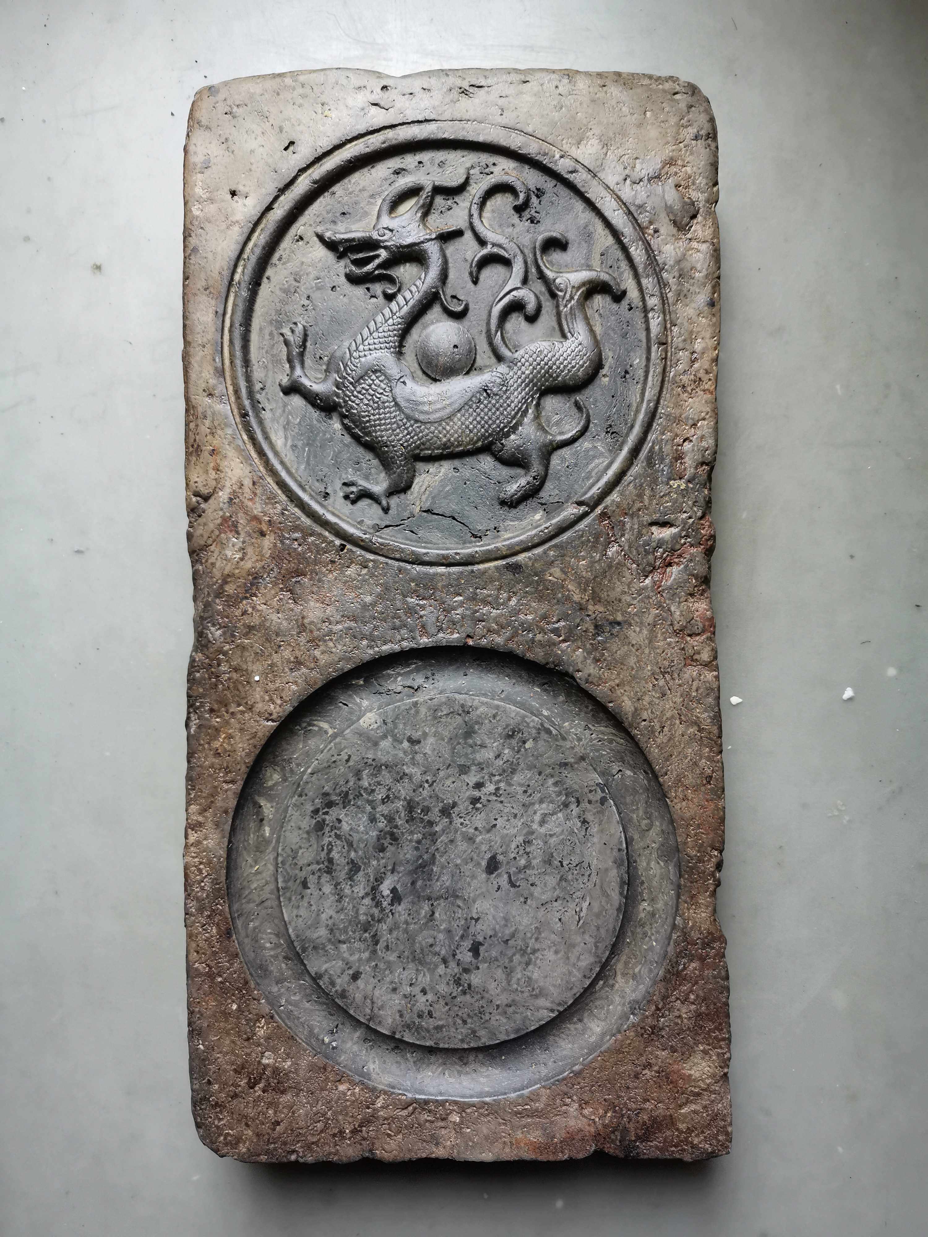 Han brick shop, Han brick tea table, ancient brick, inkstone, pot bearing, dry bubble table, Qinglong style